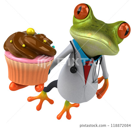 Frog doctor - 3D Illustration Frog doctor - 3D Illustration 118872084