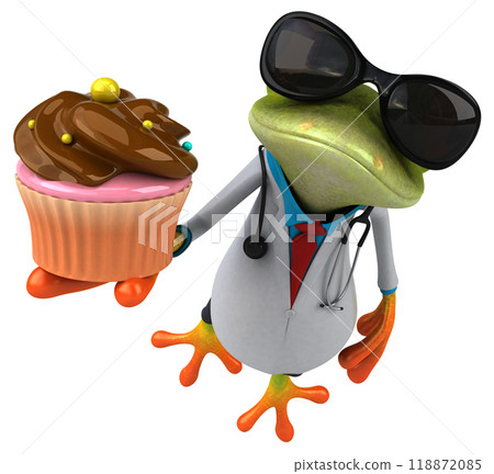 Frog doctor - 3D Illustration Frog doctor - 3D Illustration 118872085
