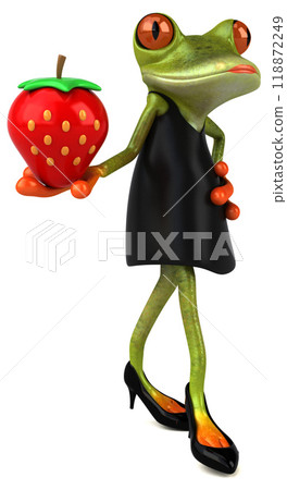 Fun frog - 3D Illustration Fun frog - 3D Illustration 118872249