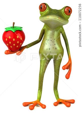 Fun frog - 3D Illustration Fun frog - 3D Illustration 118872256
