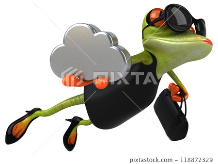 Fun frog - 3D Illustration 118872329