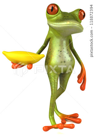 Fun frog - 3D Illustration Fun frog - 3D Illustration 118872394