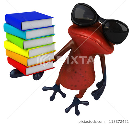 Fun red frog - 3D Illustration 118872421
