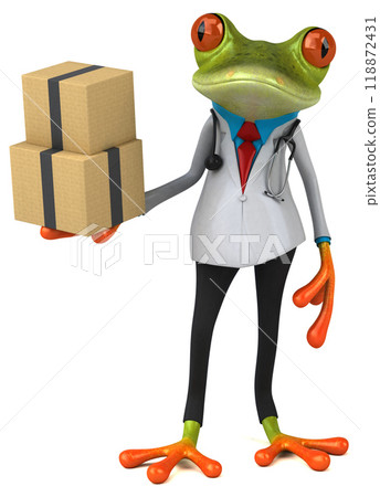 Frog doctor - 3D Illustration Frog doctor - 3D Illustration 118872431