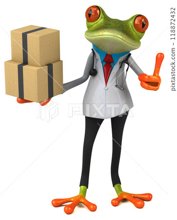 Frog doctor - 3D Illustration Frog doctor - 3D Illustration 118872432