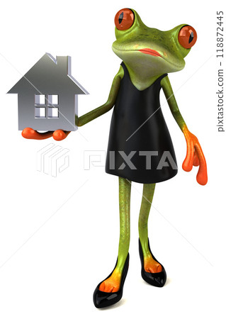 Fun frog - 3D Illustration Fun frog - 3D Illustration 118872445