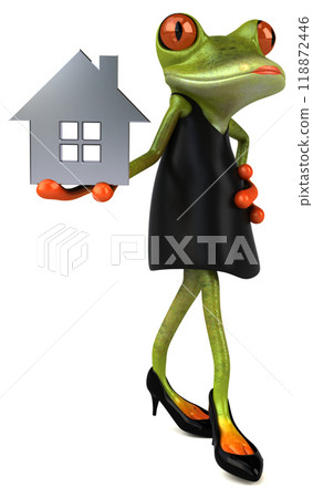 Fun frog - 3D Illustration Fun frog - 3D Illustration 118872446
