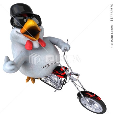 Fun chicken - 3D Illustration 118872670