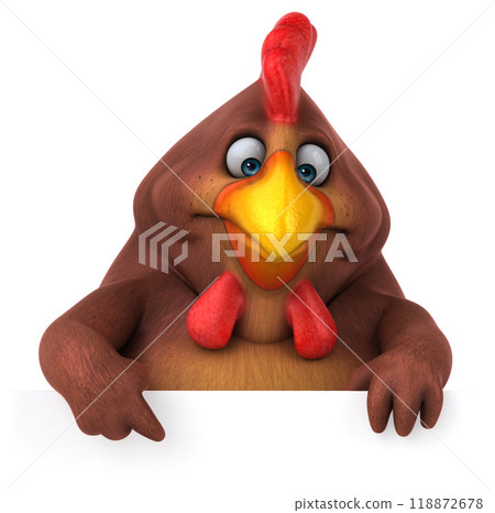 Fun chicken - 3D Illustration Fun chicken - 3D Illustration 118872678