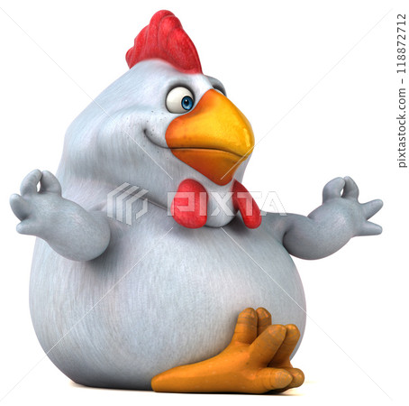 Fun chicken - 3D Illustration Fun chicken - 3D Illustration 118872712