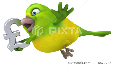 Fun bird - 3D Illustration 118872726