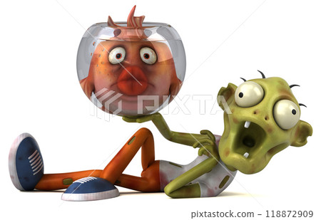 Fun zombie - 3D Illustration Fun zombie - 3D Illustration 118872909