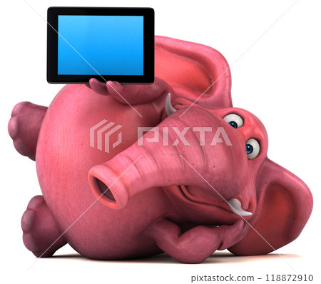 Pink elephant - 3D Illustration Pink elephant - 3D Illustration 118872910