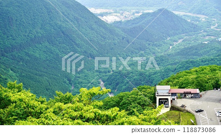 從栃木縣日光市明智平展望台看到的日光 從栃木縣日光市明智平展望台看到的日光 118873086