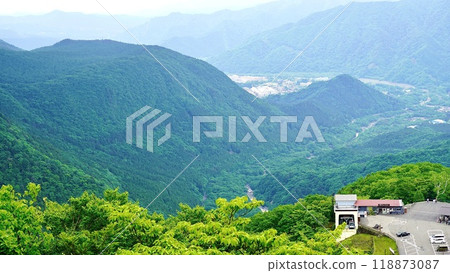 Nikko as seen from the Akechidaira Observatory in Nikko, Tochigi Prefecture Nikko as seen from the Akechidaira Observatory in Nikko, Tochigi Prefecture 118873087
