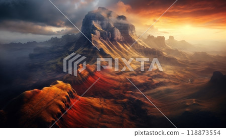 a beautiful landscape with mountains, sunlight , dramatic sky with clouds, beautiful nature for background a beautiful landscape with mountains, sunlight , dramatic sky with clouds, beautiful nature for background 118873554