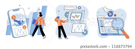 Technical analysis. Vector illustration. Finance professionals utilize technical analysis to make informed decisions about investments The technical analysis metaphor highlights importance 118873794