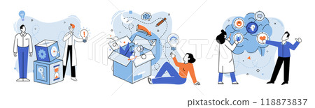 Thought process vector illustration. Understanding grows through roots thoughtful contemplation Education acts as foundation for strategic thinking and creative solutions Creative thinking leads Thought process vector illustration. Understanding grows through roots thoughtful contemplation Education acts as foundation for strategic thinking and creative solutions Creative thinking leads 118873837