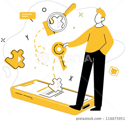 Structured thinking vector illustration. Success blossoms where creativity and structured thinking concept converge In garden thoughts, seeds structured thinking grow into solutions 118873951