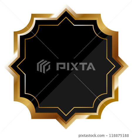 Luxury frame black and gold Luxury frame black and gold 118875188