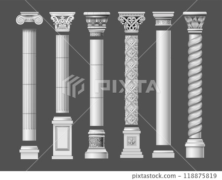 Set of old classical columns 118875819