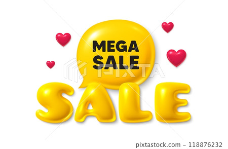 Sale text 3d banner with chat bubble. Mega Sale tag. Special offer price sign. Advertising Discounts symbol. Mega sale chat message. 3d speech bubble offer banner. Sale text balloon. Vector Sale text 3d banner with chat bubble. Mega Sale tag. Special offer price sign. Advertising Discounts symbol. Mega sale chat message. 3d speech bubble offer banner. Sale text balloon. Vector 118876232