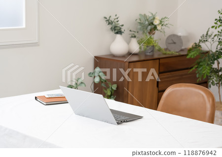 Interior with laptop Interior with laptop 118876942