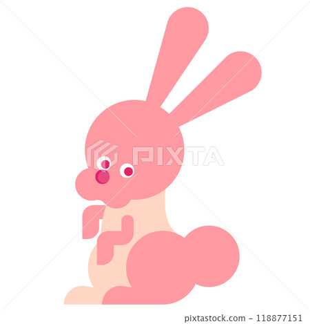 A cute rabbit icon looking at you 118877151