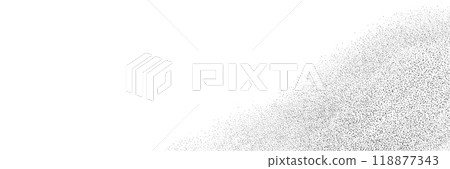 A wave of black dots with a sandy texture. An abstract, grainy background featuring a noisy gradient pattern. A wave of black dots with a sandy texture. An abstract, grainy background featuring a noisy gradient pattern. 118877343