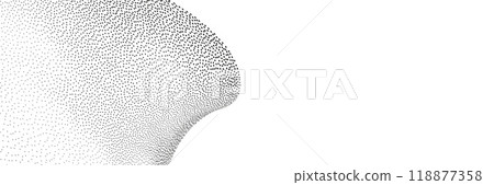 A wave of black dots with a sandy texture. An abstract, grainy background featuring a noisy gradient pattern. A wave of black dots with a sandy texture. An abstract, grainy background featuring a noisy gradient pattern. 118877358