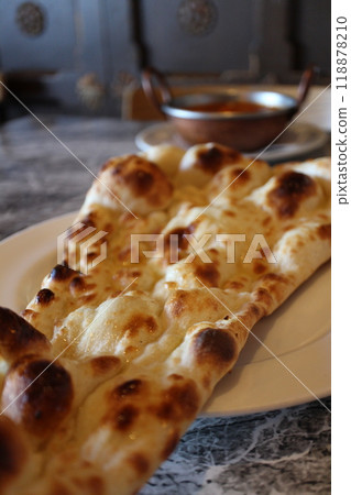 Indian cuisine butter naan Indian cuisine butter naan 118878210