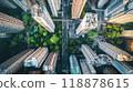 City skyline view with green spaces 118878615