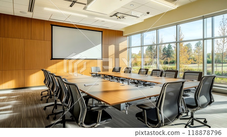 Modern conference room interior design 118878796