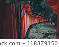 鳥居門排列成一排 118879150