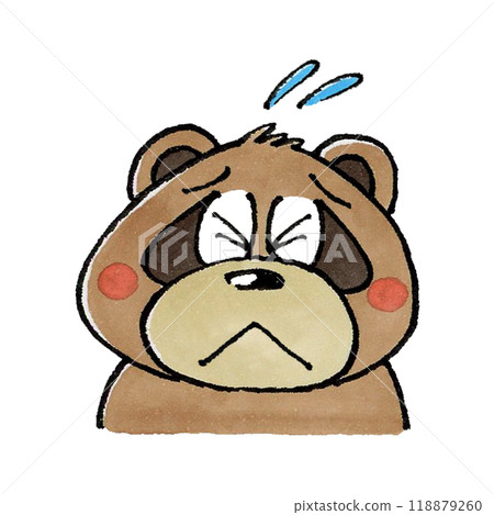 Troubled raccoon character 118879260