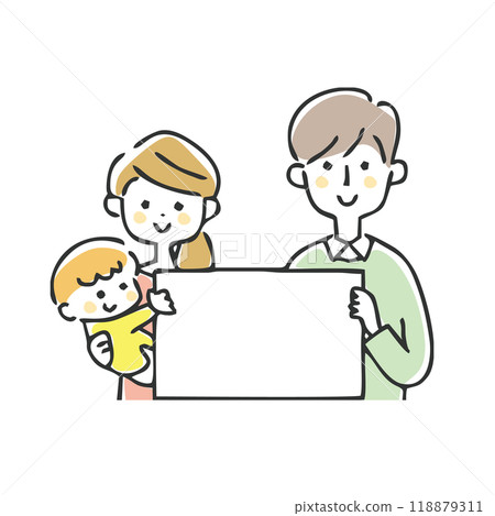 Family with message board 118879311
