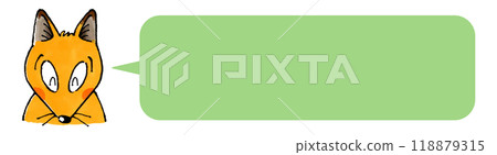 Fox character speech bubble Fox character speech bubble 118879315