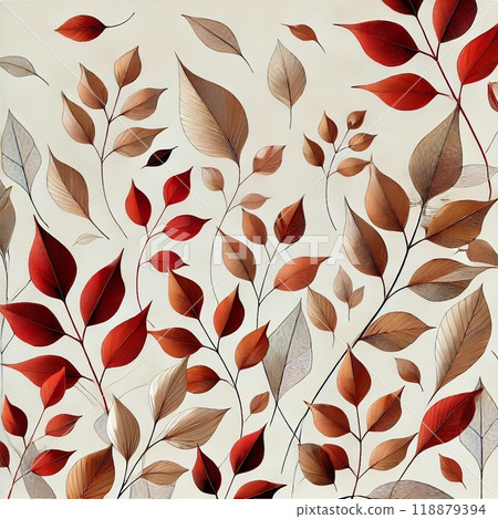 Modern Autumn, Falling Leaves Art 118879394