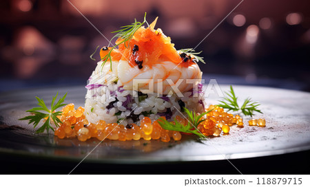Vibrant and Healthy: A Colorful Rice Dish with Seafood 118879715