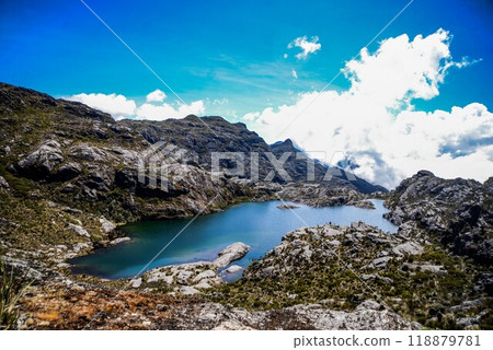 Laguna Pintada at Paramo Santurban near Bucaramanga in Santander, Colombia 118879781