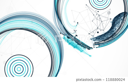 Abstract colored background with many intersecting lines. Hand drawn vector illustration. 118880024