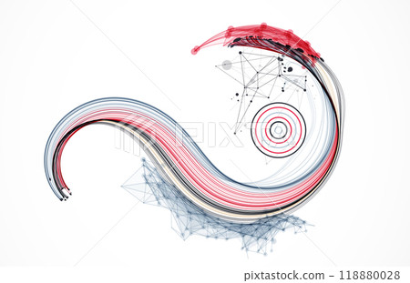 Abstract colored background with many intersecting lines. Hand drawn vector illustration. Abstract colored background with many intersecting lines. Hand drawn vector illustration. 118880028