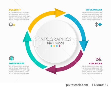 Infographic design template with place for your data. Vector illustration. 118880367