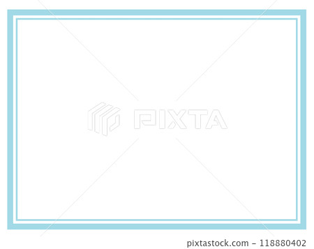Simple double square frame 2 (light blue) Simple double square frame 2 (light blue) 118880402