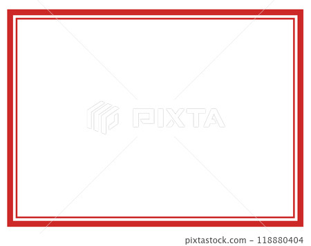 Simple double square frame 2 (red) Simple double square frame 2 (red) 118880404