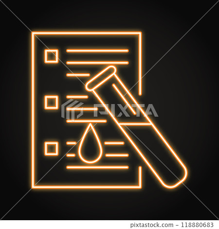 Blood screening neon line icon Blood screening neon line icon 118880683