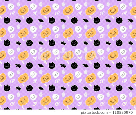 Halloween characters pattern 118880970