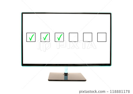 Flat Monitor Screen Flashing Check Boxes 118881178