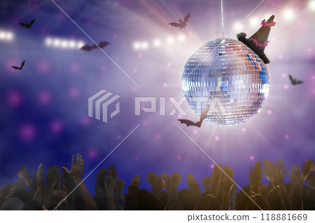 Halloween disco party in a night club 118881669