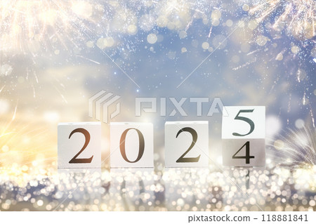 2025 Happy new year fireworks 2025 Happy new year fireworks 118881841